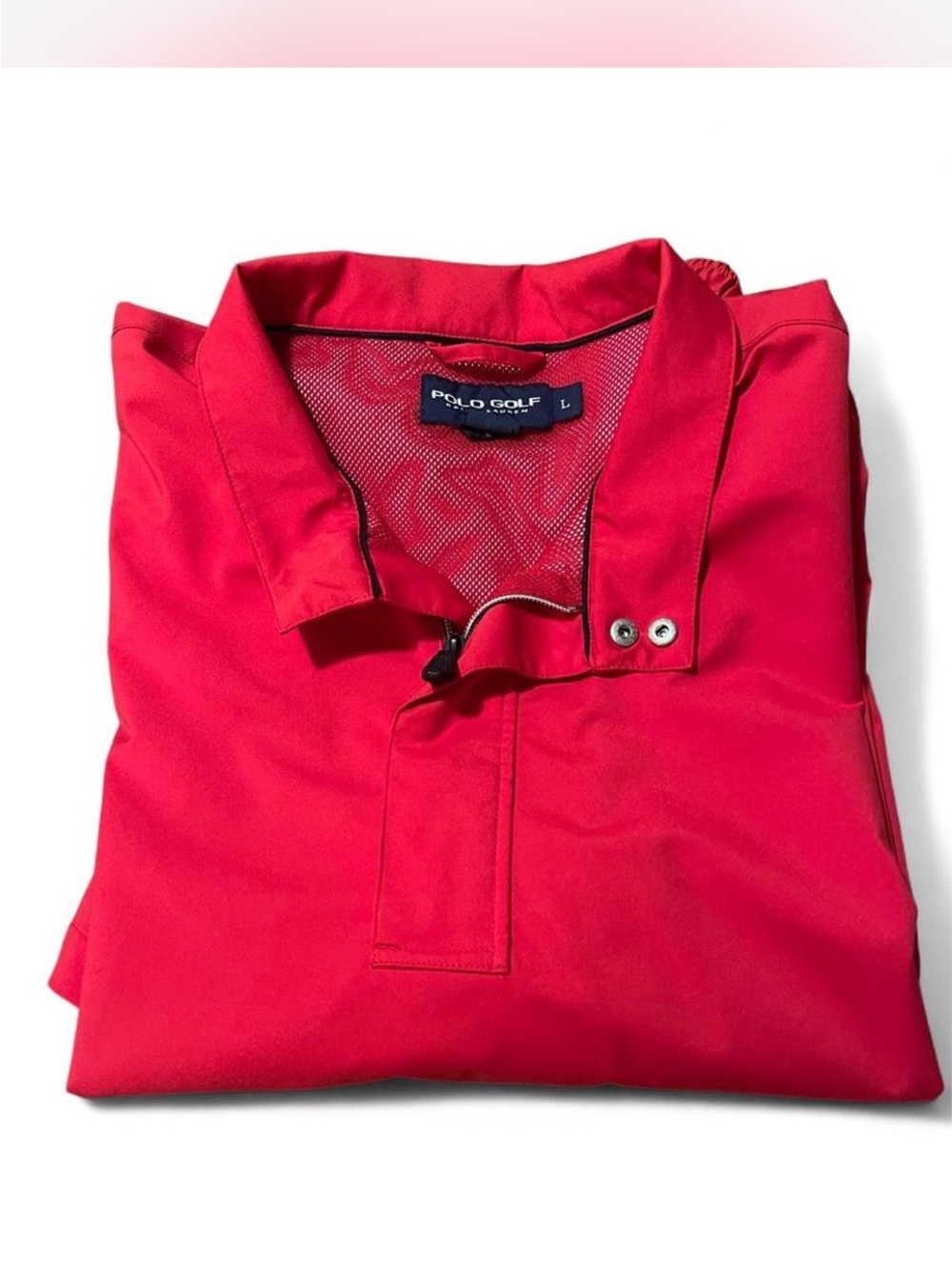 Polo Golf Ralph Lauren short sleeve pullover 1/4 zip pullover windbreaker Size:L